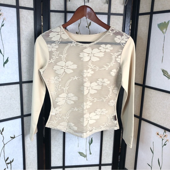 Floral Mesh Fitted Shirt. Women’s Sexy Sheer Tee. Size Small/Medium. - Picture 2 of 8